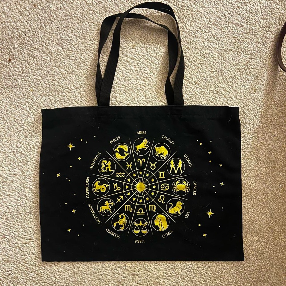 Alex and Ani Canvas Tote "Cosmically Connected" Zodiac Bag, Astrology bag Purse